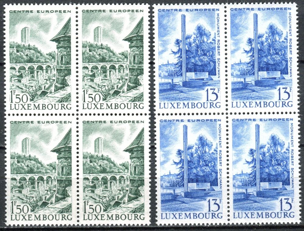 (1966) MiNr. 738 - 739 ** - Lucembursko - 4-bl - Evropské centrum Lucembursko