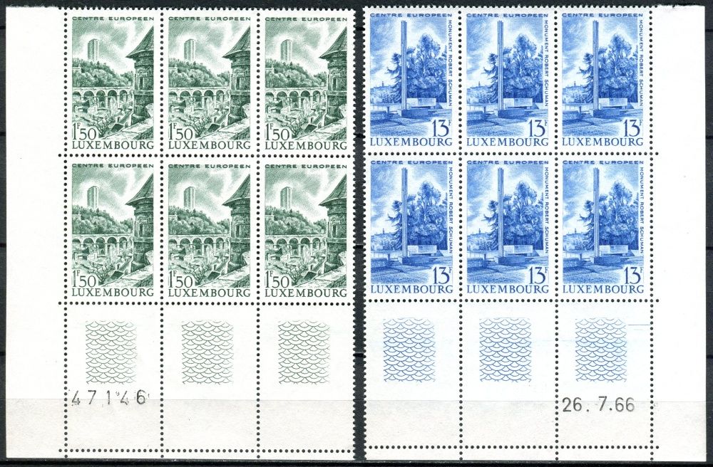 (1966) MiNr. 738 - 739 ** - Lucembursko - 6-bl - 3 x KD - d.t. + č.a. - Evropské centrum Lucembursko