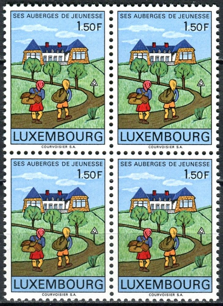 (1967) MiNr. 753 ** - Lucembursko - 4-bl - Lucemburské mládežnické ubytovny