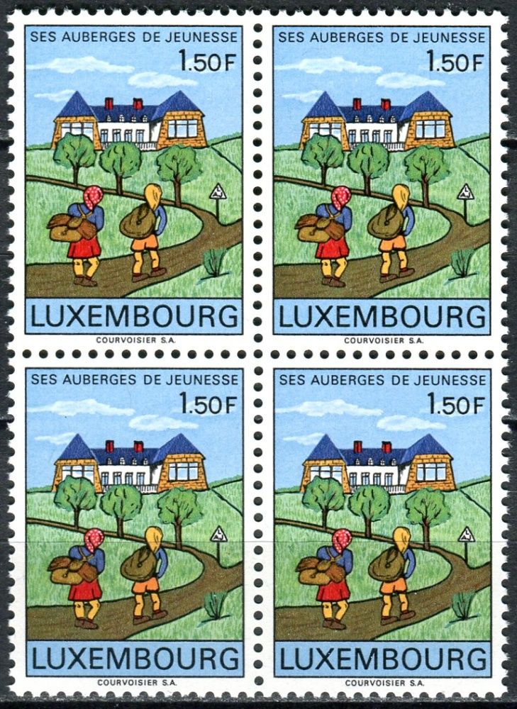 (1967) MiNr. 753 ** - Lucembursko - 4-bl - Lucemburské mládežnické ubytovny