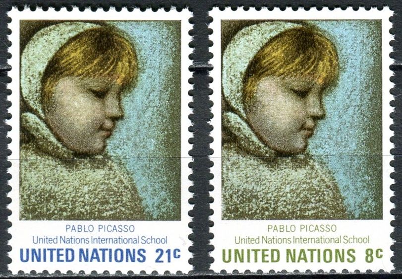 (1971) MiNr. 240 - 241 ** - OSN New York - Mezinárodní škola Spojených národů - Maia; Obrazy Pabla Picassa