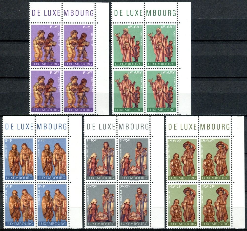 (1971) MiNr. 836 - 840 - ** - Lucembursko - 4-bl - Charita