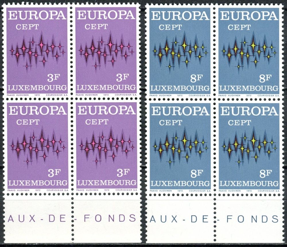 (1972) MiNr. 846 - 847 - ** - Lucembursko - 4-bl - Europa