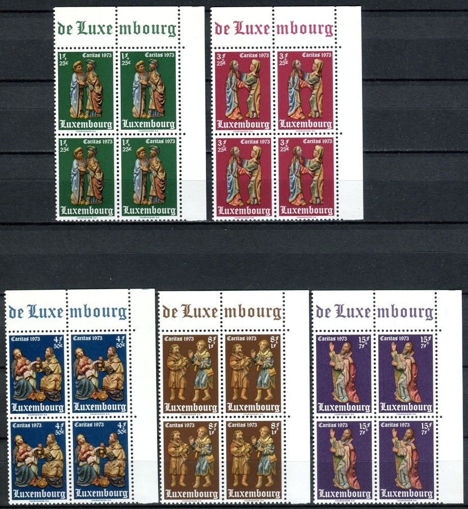 (1973) MiNr. 871 - 875 - ** - Lucembursko - 4-bl - Charita