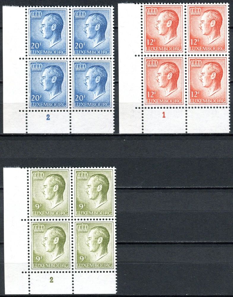 (1975) MiNr. 919 - 921 ya - ** - Lucembursko - 4-bl - č. archu - Velkovévoda Jean Lucemburský