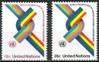 (1976) MiNr. 293 - 294 ** - OSN New York - 30 let Světová asociace společností pro OSN (WFUNA)