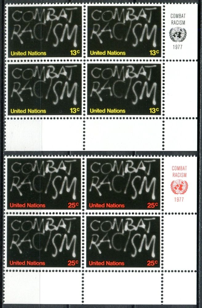 (1977) MiNr. 311 - 312 ** - OSN New York - 4-bl - roh - Desetiletí proti rasismu a rasové diskriminaci (1973-1982)