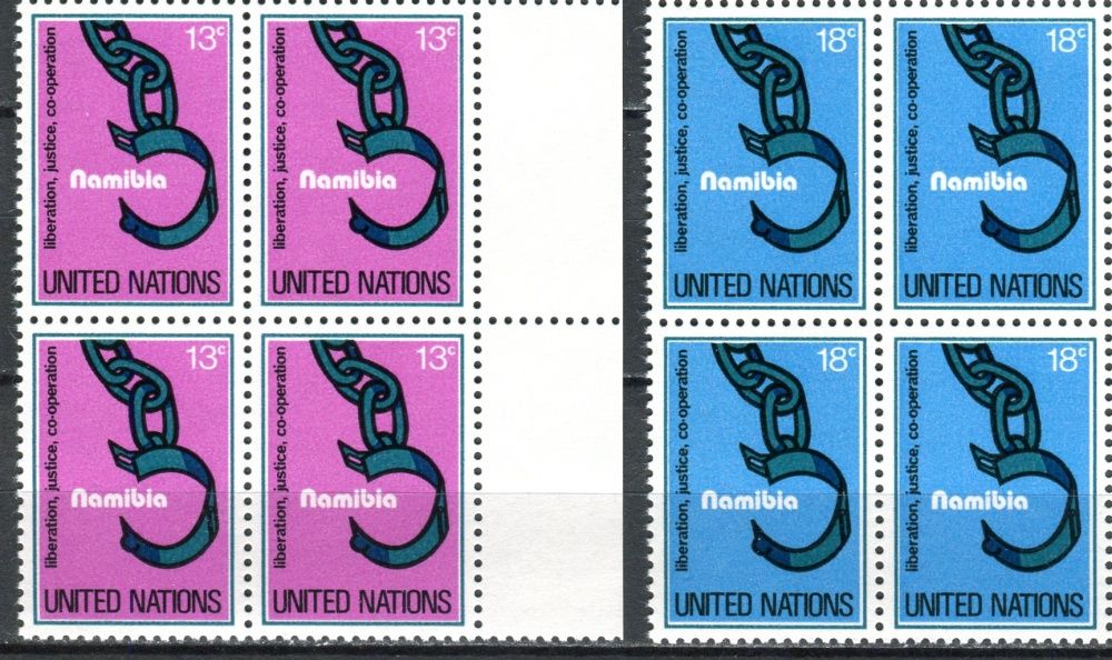 (1978) MiNr. 320 - 321 ** - OSN New York - 4-bl - Namibie: osvobození, spravedlnost, spolupráce