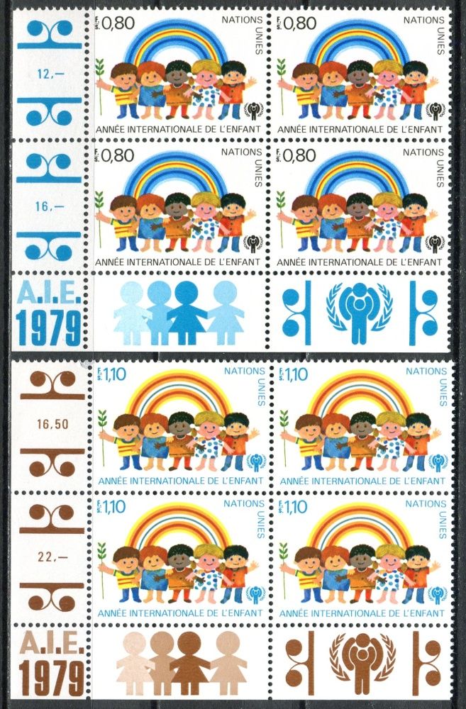 (1979) MiNr. 83 - 84 ** - OSN Ženeva - 4-bl - Mezinárodní rok dětí