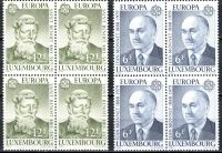 (1980) MiNr. 1009 - 1010 - ** - Lucembursko - 4-bl - Europa: Významné osobnosti - Jean Monnet, sv. Benedikt z Nursie