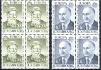 (1980) MiNr. 1009 - 1010 - ** - Lucembursko - 4-bl - Europa: Významné osobnosti - Jean Monnet, sv. Benedikt z Nursie