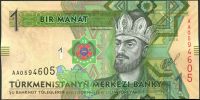 Turkmenistán (P 29b) - 1 manat (2014) - UNC