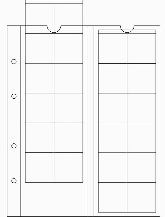 OPTIMA listy 34 - 24 polí na mince do ø 34 mm
