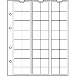 NUMIS listy 17 - na mince do Ø 17 mm - balení 5 ks (list + bílý kartonový mezilist)