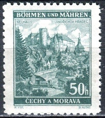 Protektorát Čechy a Morava (1940) č. 41 ** - B.u.M. - Krajiny, hrady, města - Jindřichův Hradec