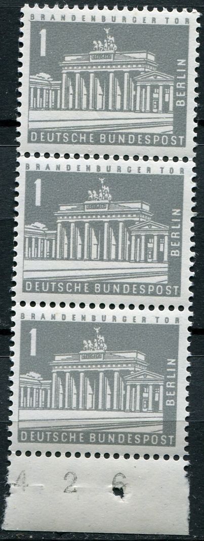 (1956) MiNr. 140 ** 3-pá - Berlín - západní - Braniborská brána
