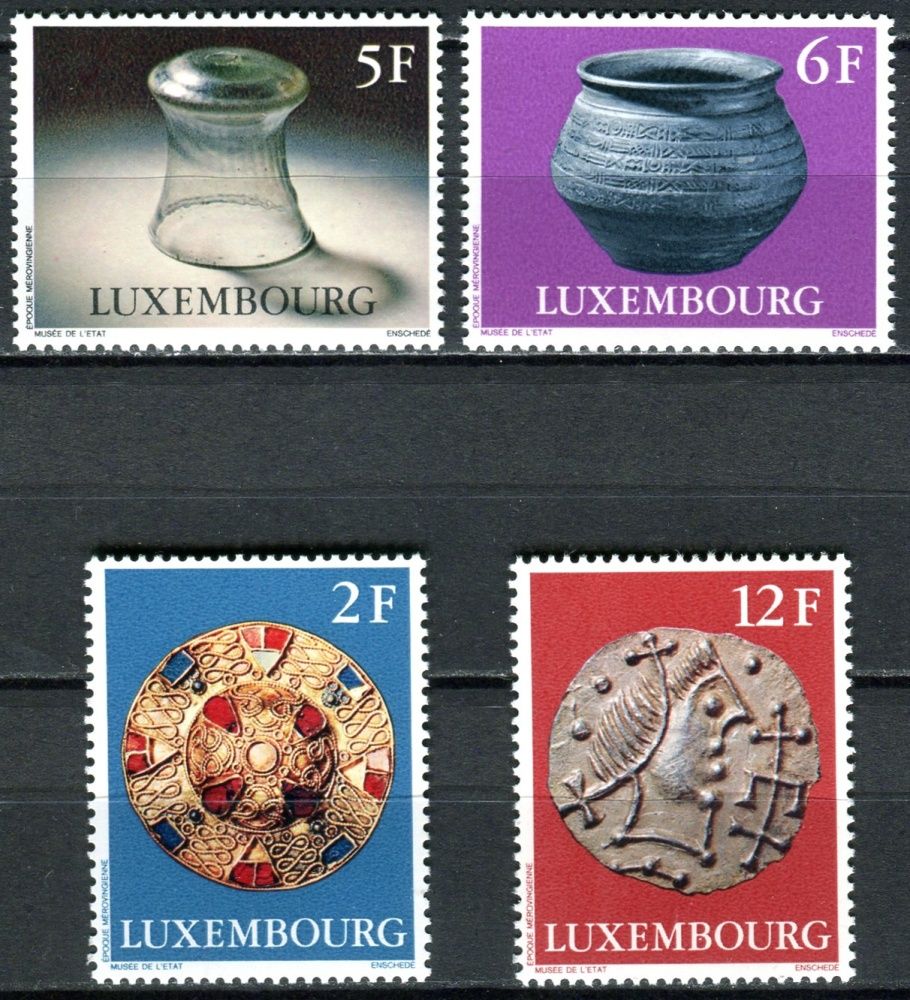 (1976) MiNr. 924 - 927 ** - Lucembursko - Kultura: Archeologické objekty z období merovingů