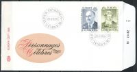 (1980) FDC - MiNr. 1009 - 1010 O - Lucembursko - Europa: Významné osobnosti - Jean Monnet, sv. Benedikt z Nursie