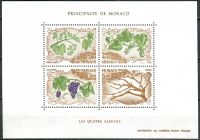 (1987) MiNr. 1810 - 1813 ** - Monako - BLOCK 36 - Čtyři roční období (V)