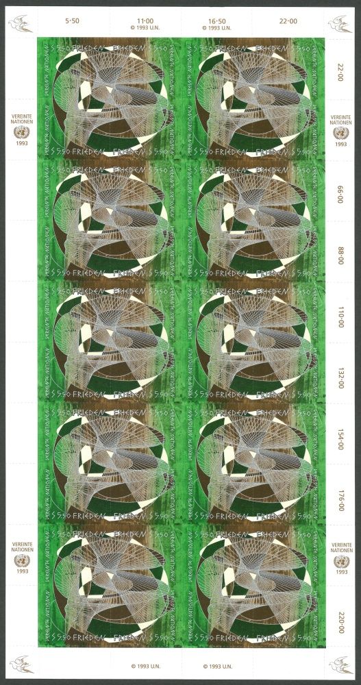 (1993) MiNr. 152 - 155 ** - OSN Vídeň - arch - Světový den míru