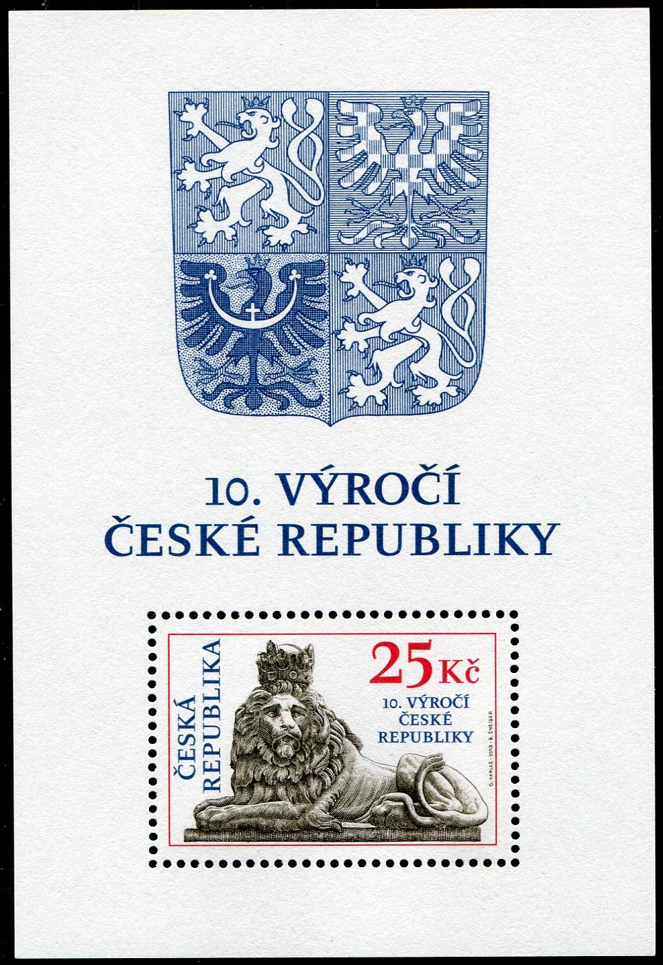 Česká pošta (2003) A 346 A ** - Česká republika - 10. výročí ČR ( RZ 11 3/4 )