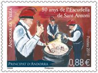 (2019) MiNr. 846 ** - Andora (Fr.) - 50 let festival 