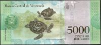 Venezuela (P 97c) - 5000 bolivares (13.12.2017) - UNC 