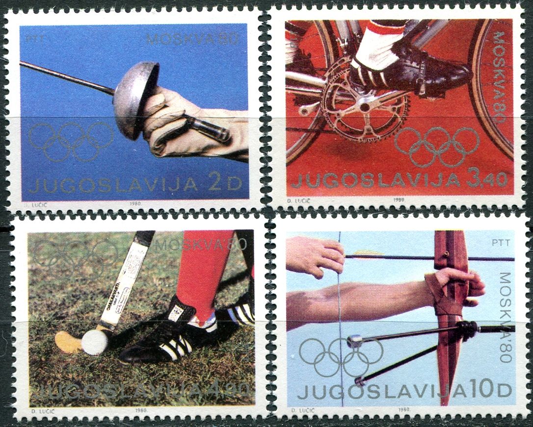 (1980) MiNr. 1824 1827 ** Jugoslawien Olympische Sommerspiele in