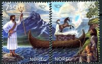 (2004) MiNr. 1500 - 1501 ** - Norsko - Skandinávské mýty (I).