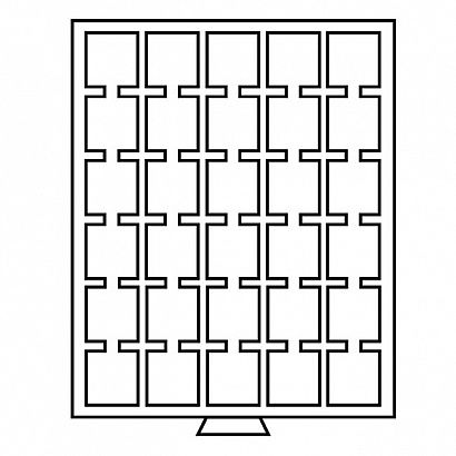 Leuchttrum MB - box na mince 30 políček QUADRUM mini (38x38 mm)