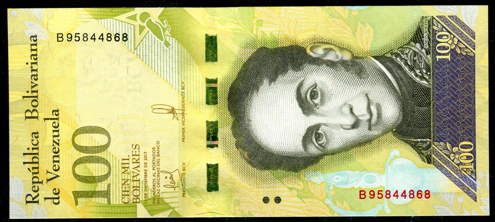 Venezuela (P 100d) - 100 000 bolivares (13.12.2017) - UNC