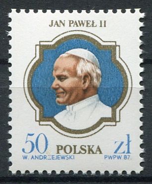 Poczta Polska (1987) MiNr. 3101 ** - Polsko - Návštěva Jana Pavla II. v Polsku