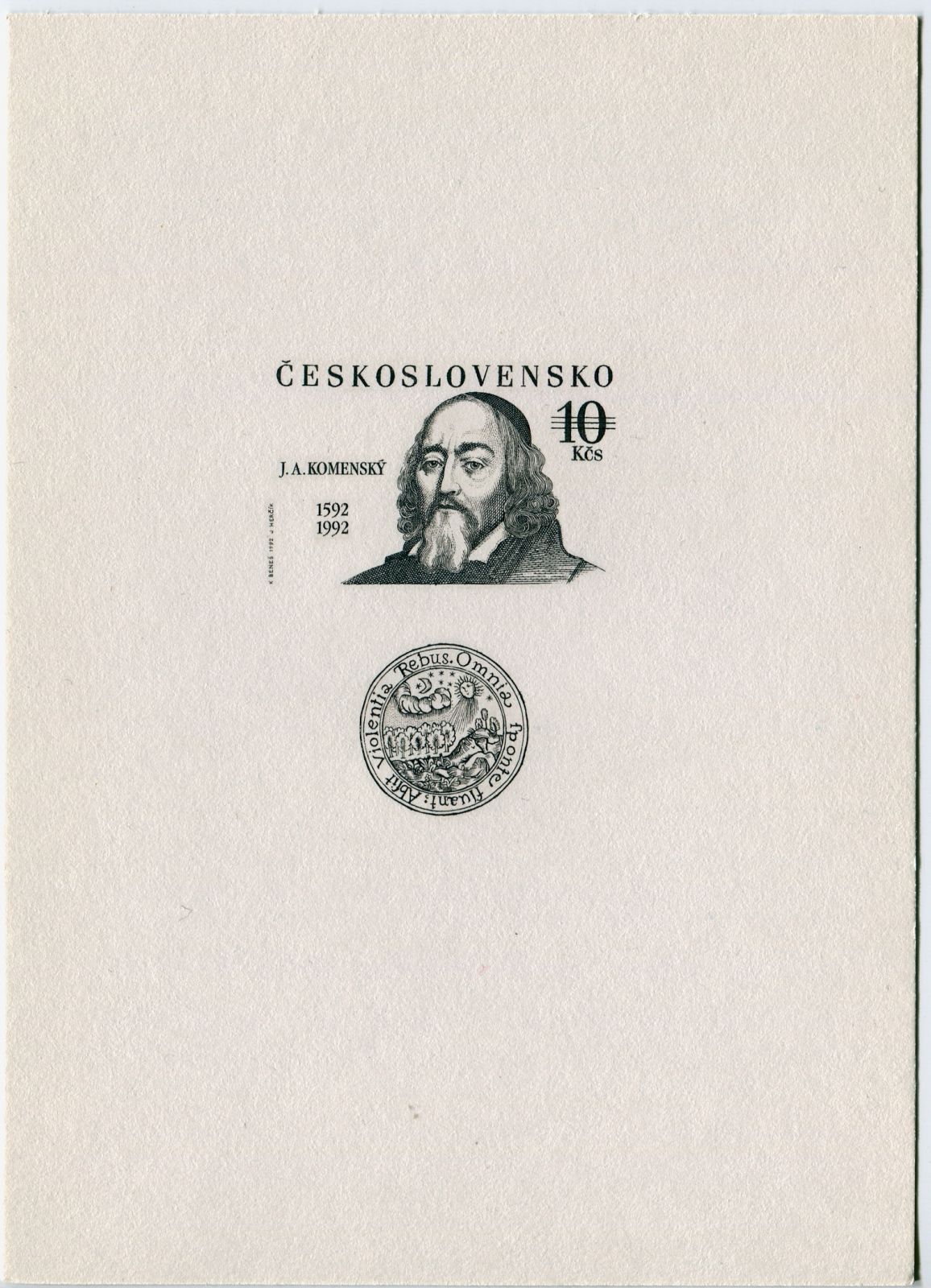 Českosloveská pošta (1992) PT 24 - Jan Ámos Komenský