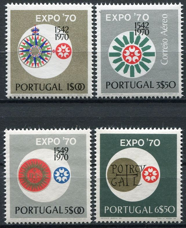 (1970) MiNr. 1105 - 1108 ** - Portugalsko - EXPO ’70, Osaka