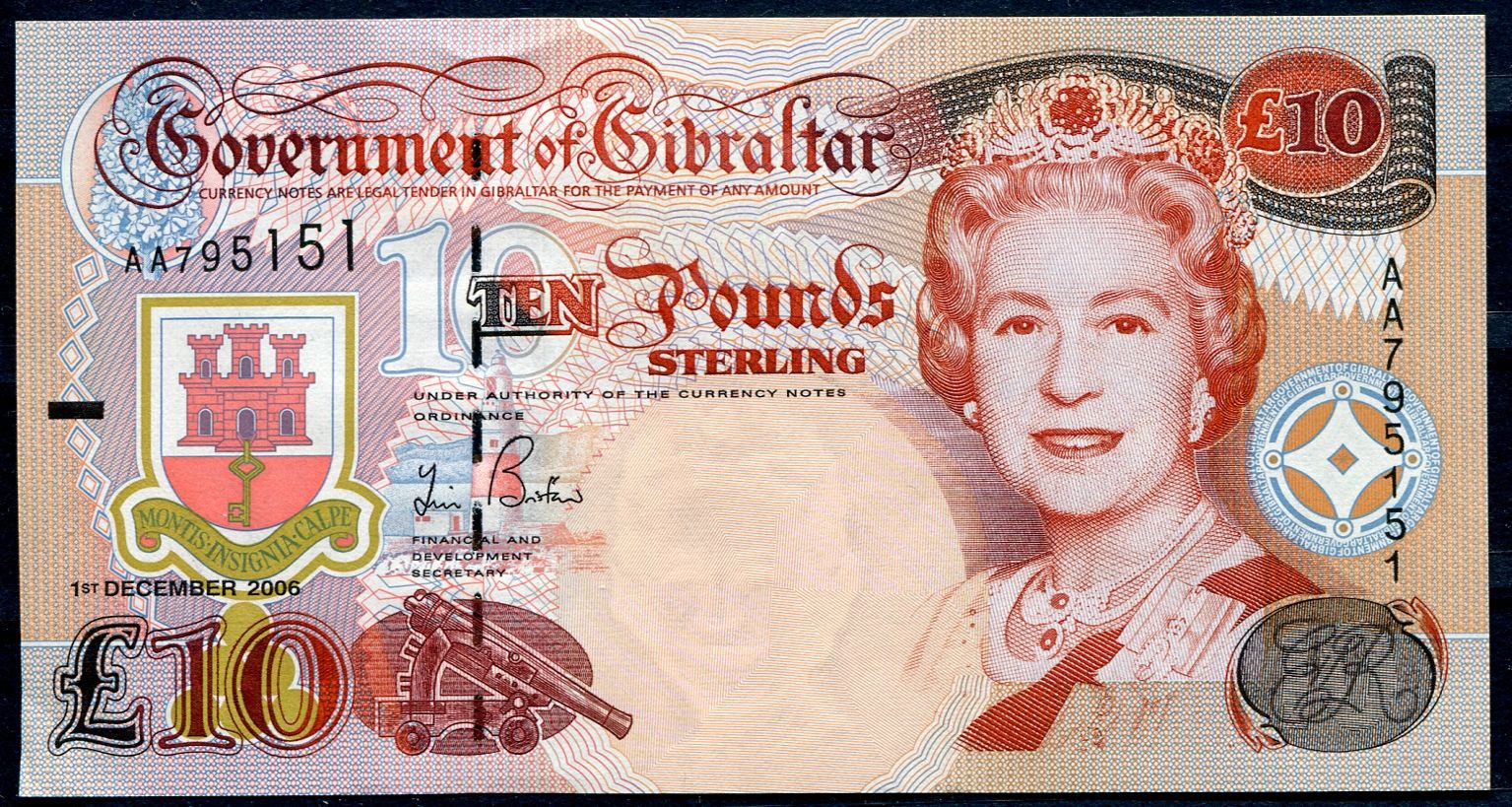 Gibraltar - (P 32) 10 Pounds (2006) - UNC | www.tgw.cz