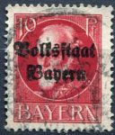 (1919) MiNr. 119 II. A - O - Bayern - Král Ludvík III. - přetisk