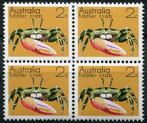 (1973) MiNr. 527 **, 4-bl - Austrálie - Krab bojovný | www.tgw.cz