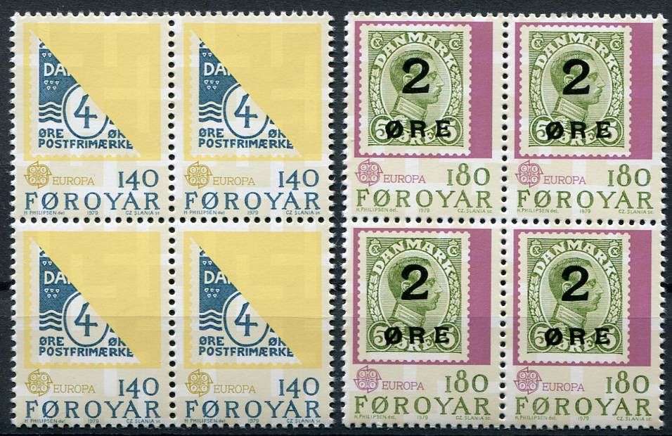 (1979) MiNr. 43 - 44 **, 4-bl - Faerské ostrovy - EUROPA | www.tgw.cz