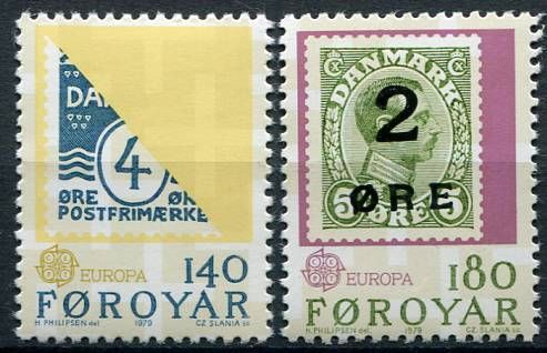 (1979) MiNr. 43 - 44 ** - Faerské ostrovy - EUROPA