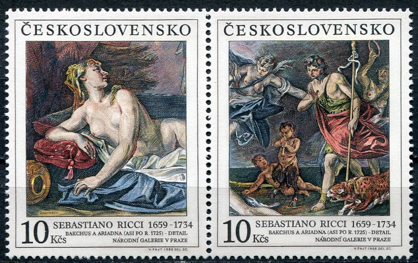 (1988) č. 2861 - 2862 ** SP- Československo - Poklady Národní galerie v Praze | www.tgw.cz