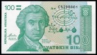 Chorvatsko - (P 20) 100 DINARA (1991) - UNC