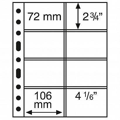 Leuchtturm GRANDE listy 4 CT - průhledné (bal. 5 ks)