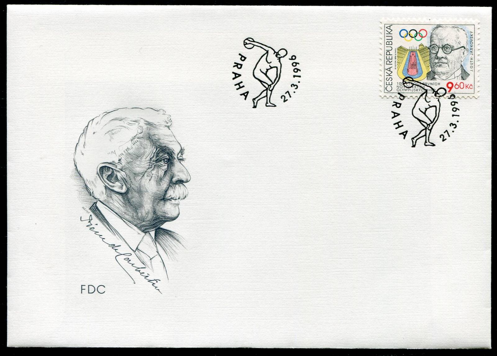 (1996) FDC 109 - Česká republika - 100. výročí novodobých OH | www.tgw.cz