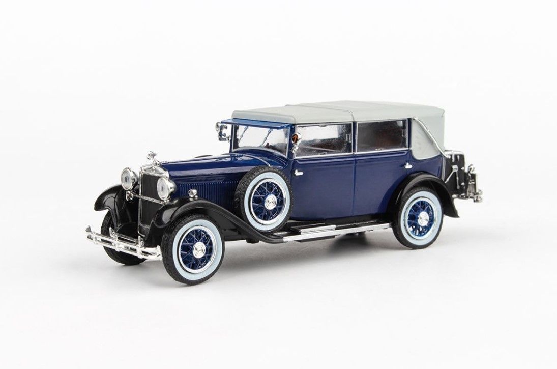 Abrex model Škoda 860 (1932) - luxusní osobní vůz - veterán (1:43) modrá