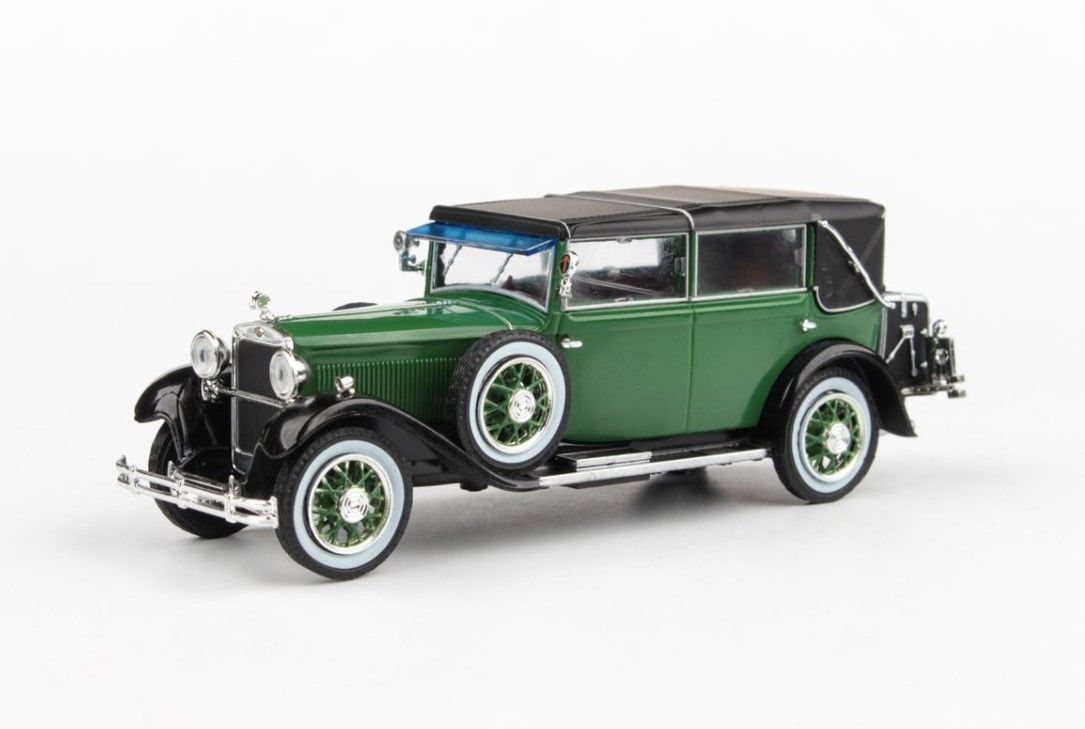 Abrex model Škoda 860 (1932) - luxusní osobní vůz - veterán (1:43) zelená tmavá