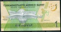 Turkmenistán (P 36) - 1 manat (2017) - pamětní bankovka UNC | www.tgw.cz