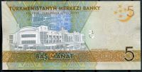 Turkmenistán (P 37) - 5 manat (2017) - pamětní bankovka UNC | www.tgw.cz