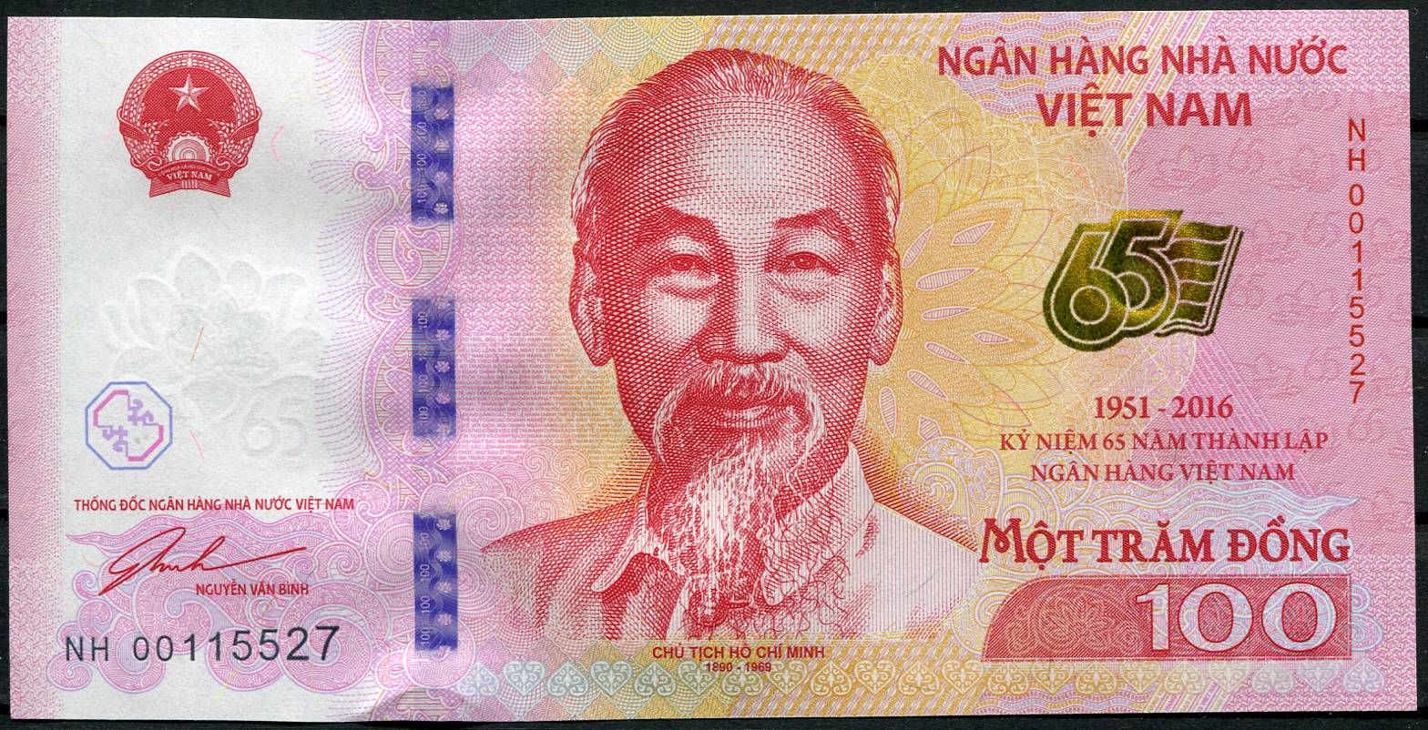 Vietnam - (P 125) - 100 Dông (2016) UNC - pamětní bankovka | www.tgw.cz