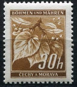Protektorát Čechy a Morava (1941) č. 24 ** B.u.M. - Lipové listy