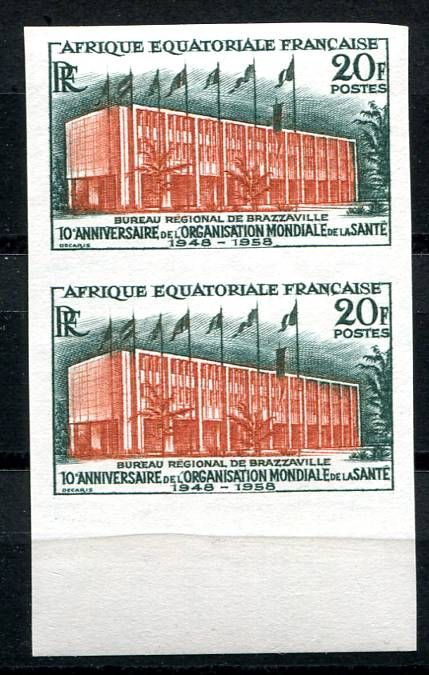 (1958) Yt 242 U, **, sp - Afrique Equatoriale - budova W.T.O. (nezoubkovaná) | www.tgw.cz